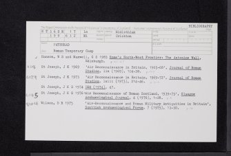 Pathhead, NT36SE 17, Ordnance Survey index card, Recto