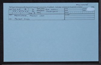 Prestonpans, Preston Cross, NT37SE 8, Ordnance Survey index card, Recto