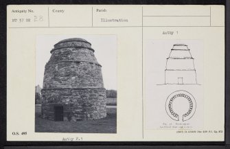 Prestonpans, Northfield House, Doocot, NT37SE 28, Ordnance Survey index card, Recto