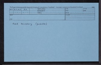 Howe Mire, NT37SE 52, Ordnance Survey index card, Recto