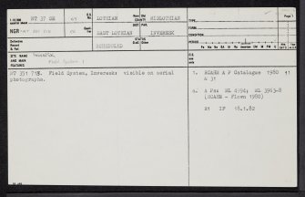 Inveresk, Crookston Road, NT37SE 69, Ordnance Survey index card, page number 1, Recto