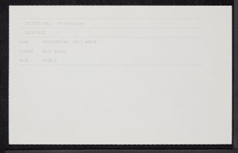 Prestonpans, Salt Works, NT37SE 86, Ordnance Survey index card, Recto