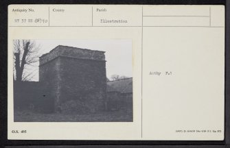 Prestonpans, Johnnie Cope's Road, Bankton House, Dovecot, NT37SE 90, Ordnance Survey index card, Recto