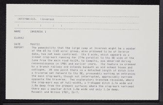 Inveresk, NT37SW 33, Ordnance Survey index card, Recto