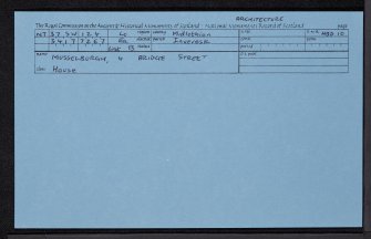 Musselburgh, 4, 6 Bridge Street, NT37SW 124, Ordnance Survey index card, Recto