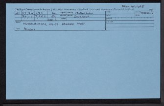 Musselburgh, 29 Eskside West, NT37SW 135, Ordnance Survey index card, Recto