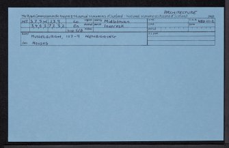 Musselburgh, 107 Newbigging, NT37SW 139, Ordnance Survey index card, Recto