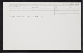 Musselburgh, Brunton's Wireworks, NT37SW 161, Ordnance Survey index card, Recto