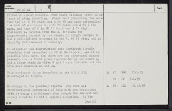 The Dod, NT40NE 9, Ordnance Survey index card, page number 2, Verso