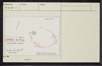 Pyat Knowe, NT40NE 21, Ordnance Survey index card, Recto