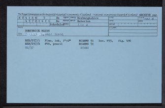 Borthwick Mains, NT41SW 3, Ordnance Survey index card, Recto