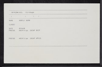 Huntly Burn, NT42SW 2, Ordnance Survey index card, Recto