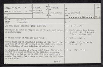 Blindlee, NT43NE 6, Ordnance Survey index card, page number 1, Recto
