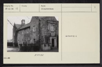 Galashiels, Scott Crescent, Old Gala House, NT43NE 15, Ordnance Survey index card, page number 3, Verso