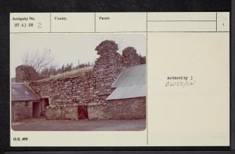 Windydoors Tower, NT43NW 2, Ordnance Survey index card, page number 1, Recto