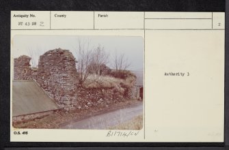 Windydoors Tower, NT43NW 2, Ordnance Survey index card, page number 2, Verso