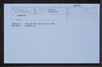 Caddonlee, NT43NW 7, Ordnance Survey index card, Recto