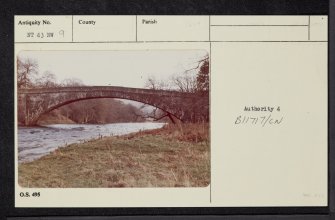 Ashiestiel Bridge, NT43NW 9, Ordnance Survey index card, Recto