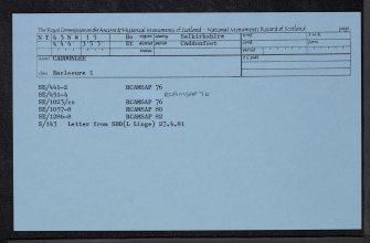 Caddonlee, NT43NW 15, Ordnance Survey index card, Recto