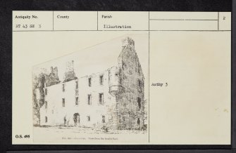 Old Fairnilee House, NT43SE 3, Ordnance Survey index card, page number 2, Verso