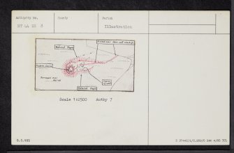 Bow Castle, NT44SE 3, Ordnance Survey index card, Recto
