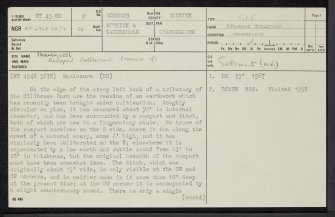 Fairneylees, NT45NE 3, Ordnance Survey index card, page number 1, Recto