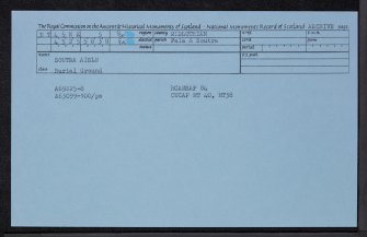 Soutra Aisle, NT45NE 5, Ordnance Survey index card, Recto