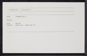 Channelkirk, NT45SE 2, Ordnance Survey index card, Recto
