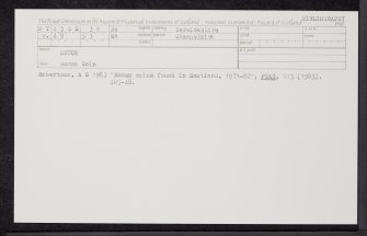Oxton, NT45SE 39, Ordnance Survey index card, Recto