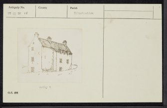 Crookston Old House, NT45SW 15, Ordnance Survey index card, Recto
