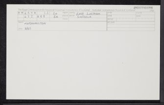 Herdmanston, NT46NE 1.1, Ordnance Survey index card, Recto
