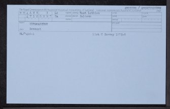Herdmanston, Dovecot, NT46NE 3, Ordnance Survey index card, Recto