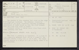 Longfaugh, NT46SW 10, Ordnance Survey index card, page number 1, Recto