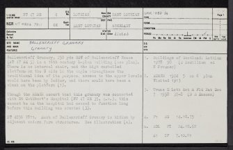 Ballencrieff Granary, NT47NE 4, Ordnance Survey index card, page number 1, Recto