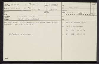 Gullane Links, NT48NE 5, Ordnance Survey index card, page number 1, Recto