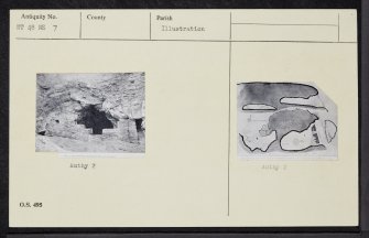 Hanging Rocks, Archerfield, NT48NE 7, Ordnance Survey index card, Recto
