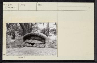 Luffness, Carmelite Friary, NT48SE 2, Ordnance Survey index card, page number 2, Recto