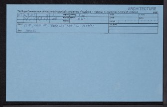 Earlsferry, 76 - 78 High Street, NT49NE 9, Ordnance Survey index card, Recto