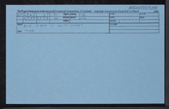 Elie, 13-15 South Street, NT49NE 27, Ordnance Survey index card, Recto