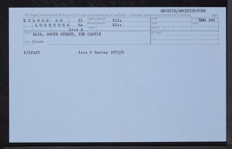 Elie, 8 South Street, The Castle, NT49NE 29, Ordnance Survey index card, Recto