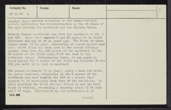 Blakebillend, NT50NW 1, Ordnance Survey index card, page number 3, Recto