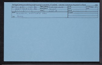 Denholm, Westgate Hall, NT51NE 15, Ordnance Survey index card, Recto