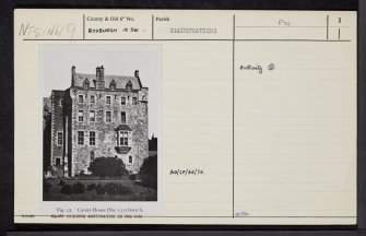 Cavers House, NT51NW 9, Ordnance Survey index card, page number 3, Recto