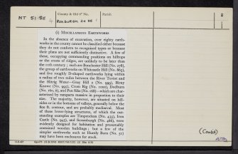 Bonchester Bridge, NT51SE 4, Ordnance Survey index card, page number 2, Verso