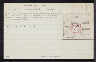 Bonchester Bridge, NT51SE 4, Ordnance Survey index card, page number 3, Recto