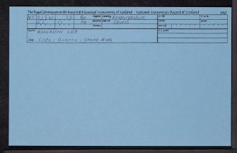 Adderston Lee, NT51SW 25, Ordnance Survey index card, Recto