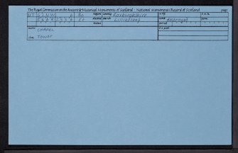 Chapel, NT52NW 6, Ordnance Survey index card, Recto