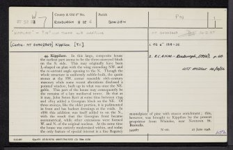 Kippilaw House, NT52NW 7, Ordnance Survey index card, page number 1, Recto