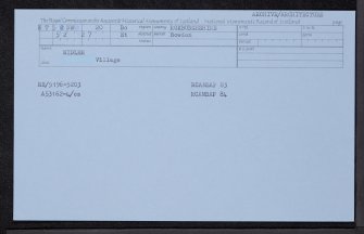 Midlem, General, NT52NW 20, Ordnance Survey index card, Recto