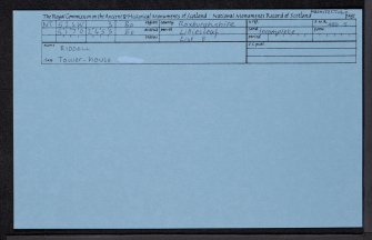 Riddell, NT52SW 3, Ordnance Survey index card, Recto